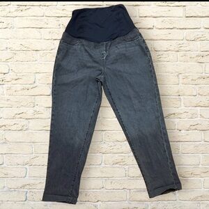 NWT Over the Belly Boyfriend Maternity Jeans Ingrid & Isabel Black Wash Size 6